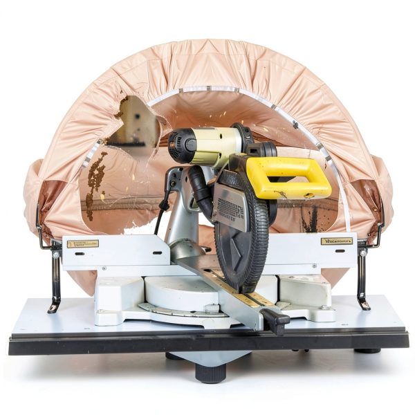 GARVIN Miter Saw Dust Hood Khaki Light Strip Interior Baffle-2