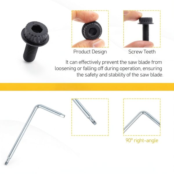 DIFFWELY Miter Saw Wrench Bolt Metal Replacement Parts-4