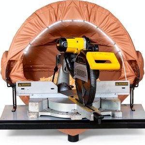 GARVIN Miter Saw Dust Hood Khaki Light Strip Interior Baffle-0