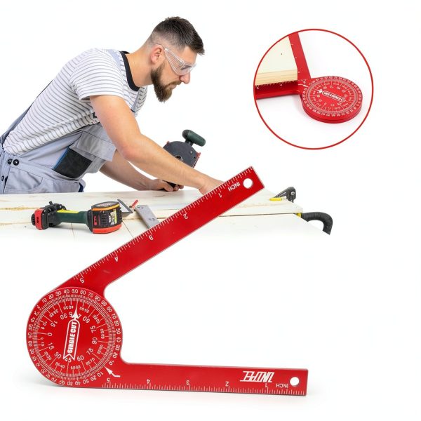 UNIPEC Miter Saw Protractor Aluminum Red UP-MT-100-2