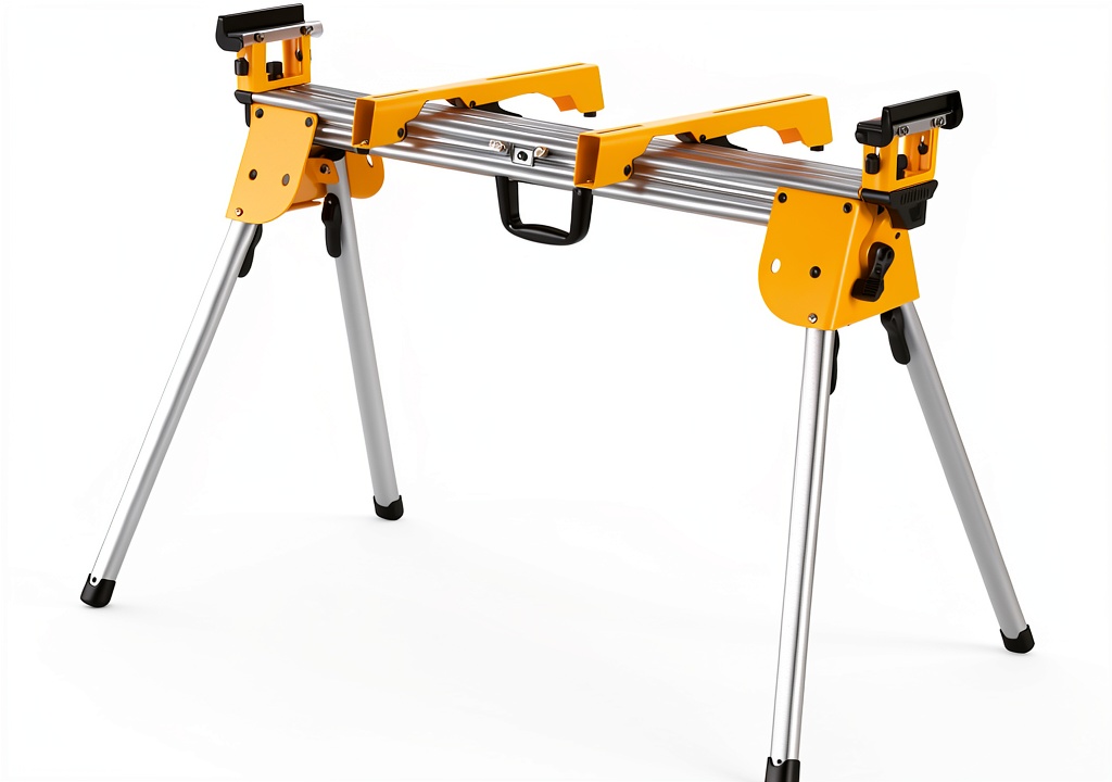 DEWALT Miter Saw Stand in use on a job site