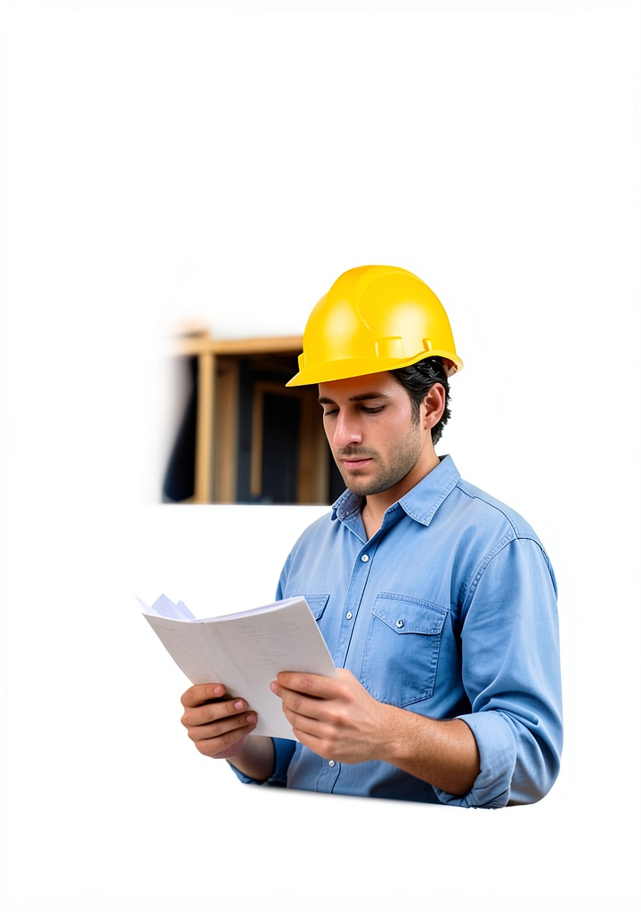 Guide open to roofing section on a construction site