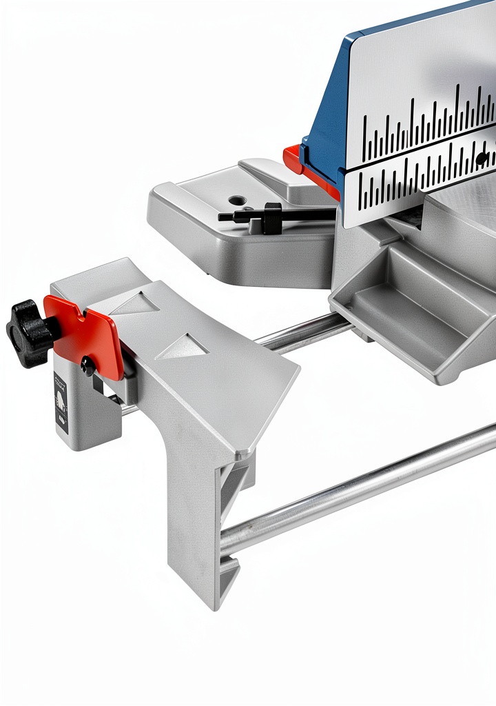 'Bosch miter saw accessory attached to a work support'