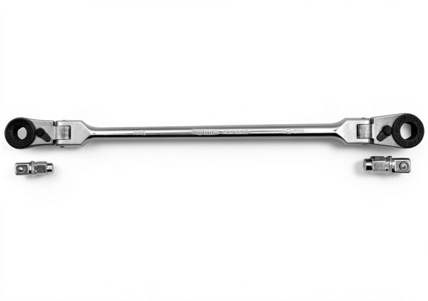 VIM Tools Ratchet Screwdriver HBR1046A with Head and Square Adapters-0