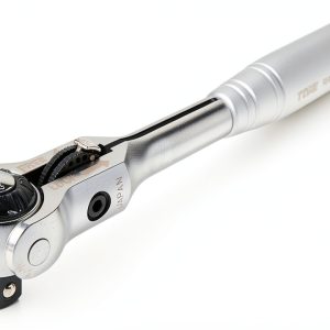 TONE Short Swivel Ratchet Handle 3/8 inch Drive Gray Metal Tool-0