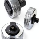 3PC 3 Size Iron Shell Ratchet Wrench Reversible Thumbwheel Ratchet Wrench 1/4” 3/8” 1/2” Drive Ratchet Set Aluminum Alloy Finger Mini Ratchet with Chrome Plated and Knurled Surface-0