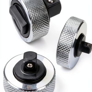 3PC 3 Size Iron Shell Ratchet Wrench Reversible Thumbwheel Ratchet Wrench 1/4” 3/8” 1/2” Drive Ratchet Set Aluminum Alloy Finger Mini Ratchet with Chrome Plated and Knurled Surface-0