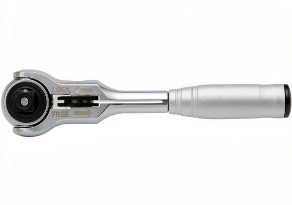 TONE Short Swivel Ratchet Handle 3/8 inch Drive Gray Metal Tool-3