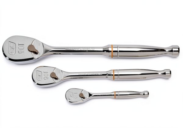 GearWrench 3-Piece 1/4" 3/8" & 1/2" Drive Ratchet Set 90-Tooth Polish-0