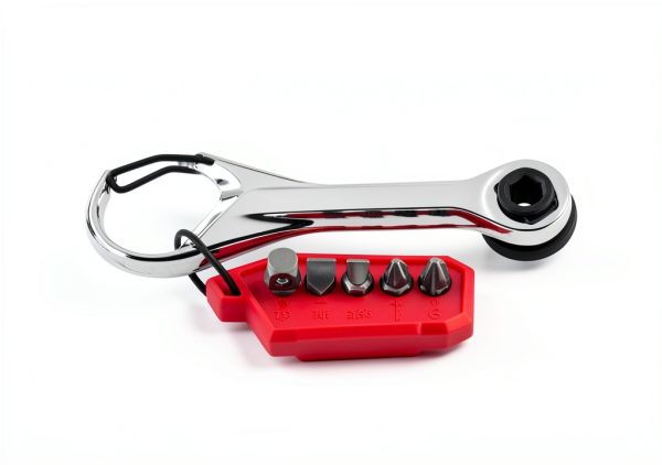 7-In-1 Multi-Bit Mini Ratchet by Generic Model 4822-2950 Brushed Metal-3