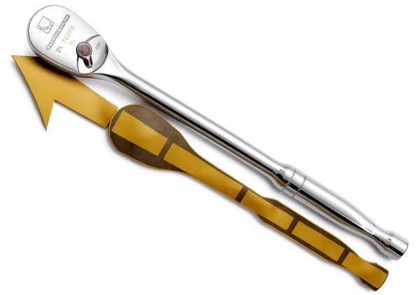 GEARWRENCH 2 Pc. 1/4" & 3/8" Drive Long Handle Teardrop Ratchet Set,84 Tooth - 81268-1